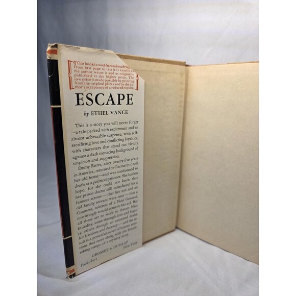 Escape Rare Old Book | Collectable Book Unique Older Home Decor Vintage Classic - Picture 5 of 6
